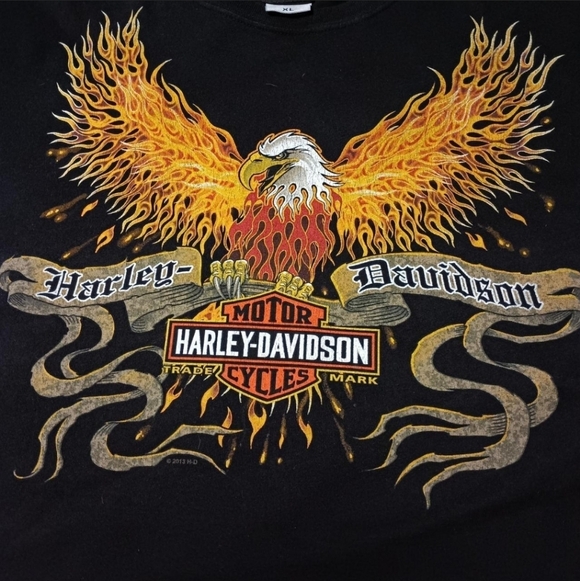 2013 Harley Davidson Reverse Tie Dye Asheville, North Carolina T-shirt - Picture 3 of 6